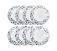 Rörstrand Assiette Swedish Grace Winter Ø27 cm lot de 8 - Blanc