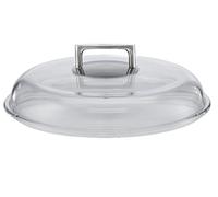 Rösle 91502 Couvercle en verre borosilicate Silence, verre, argent/transparent, 32 cm