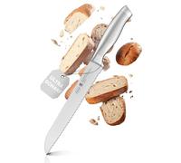 RÖSLE Basic Line Couteau à Pain, Couteau de Cuisine Haut de Gamme pour Couper Pain, Petit Pain et Baguette, Acier Spécial pour Lames, Acier Inoxydable 18/10, Manche Ergonomique