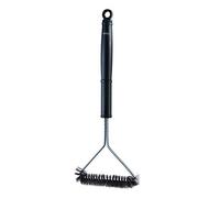 RÖSLE Brosse de Nettoyage pour Grille de Cuisson de Haute qualité pour grilles de Gril en Acier Inoxydable, Chrome et émail, Poils en Acier, Longueur 43 cm