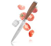 RÖSLE Couteau universel lame dentelée Masterclass, couteau de cuisine de haute qualité pour une utilisation universelle, fruits et légumes, fabriqué à Solingen, acier spécial à lame, bois de noyer