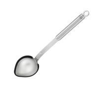 RÖSLE Cuillère à Portions, Louche Haut de Gamme avec Bord en Silicone et Manche Rond, Acier Inoxydable 18/10, Passe au Lave-Vaisselle