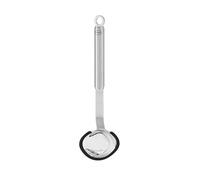 RÖSLE Cuillère à Sauce, Louche Haut de Gamme avec Bord en Silicone et Manche Rond, Acier Inoxydable 18/10, Passe au Lave-Vaisselle