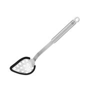 RÖSLE Cuillère Multifonction, Cuillère Universelle Haut de Gamme avec Bord en Silicone et Manche Rond, Acier Inoxydable 18/10, Passe au Lave-Vaisselle