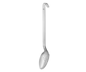 RÖSLE Cuillère percée pour les Légumes, avec Crochet, Louche perforée Haut de Gamme avec Manche en Crochet, Acier Inoxydable 18/10, Passe au Lave-Vaisselle, Longueur 31,5 cm
