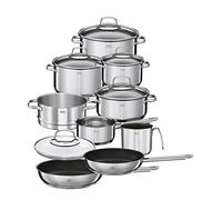 RÖSLE ELEGANCE Batterie de Cuisine Inox - 6 Faitouts, 1 Panier de Cuisson Vapeur, 2 Poêles - Acier inoxydable 18/10 - Compatible avec l'Induction