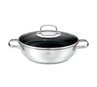 RÖSLE ELEGANCE ProPlex Poêle à servir, Antiadhésive, Stylée & Efficace - Ø 24 cm, Résistante à la chaleur jusqu'à 260 °C, Revêtement antiadhésif ProPlex, argentée, acier inoxydable 18/10