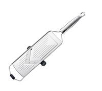 RÖSLE Éminceur Supercut, Mandoline en V - Ustensile de Cuisine en Inox 18/10-5 Épaisseurs de Coupe, Pied en Silicone et Capot de Protection - Pour Légumes ou Fruits - 46 cm