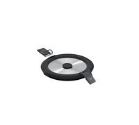 RÖSLE Flexx 2GO Couvercle rond en acier inoxydable avec clips pour boîte à lunch, bord en silicone, aromatique, valve en silicone, argenté/noir 0,4 l