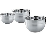 Rösle Lot de 3 bols saladiers en acier inoxydable 18/10 poli 2 tons Ø 16/20/24 cm Argent