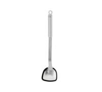 RÖSLE Pelle à Poêle/Wok Siliconée, Cuillère Haut de Gamme avec Bord en Silicone et Manche Rond, Acier Inoxydable 18/10, Passe au Lave-Vaisselle