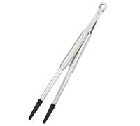 Pincette à tourner en inox à embouts silicone 32 cm
