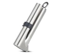 RÖSLE Presse-Ail - Presse Professionnelle de Haute Qualité en Inox 18/10 avec Tamis Dépliable et Œillet de Suspension - Pour Gingembre et Ail - Passe au Lave-Vaisselle - 18 cm