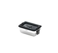 RÖSLE Set de collation Flexx 2GO 0,25 l avec couvercle en verre | Ensemble compact en acier inoxydable avec couvercle en verre et clips, idéal pour garder au frais, transporter et stocker de