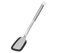 RÖSLE Spatule Siliconée, Pelle Haut de Gamme pour Poêle, avec Bord en Silicone et Manche Rond, Acier Inoxydable 18/10, Passe au Lave-Vaisselle
