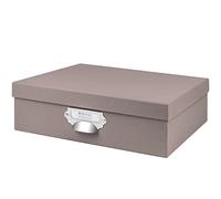 Rössler Papier 1343452490 - S.O.H.O. Boîte de rangement avec poignée et étiquette inscriptible, taupe, 337 x 105 x 255 mm, 1 pièce