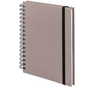 Rössler 1875452491 Cahier à spirales et élastique 160 pages A5 S.O.H.O. Wire-O 21,8 x 15,5 x 2 cm (Gris) (Import Allemagne)