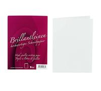 Rössler - Cartes Brillantleinen, 20 cartes pliables A6, blanches