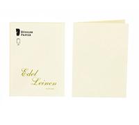 Rössler - Cartes Edel Leinen, 20 cartes pliables DIN A6, ivoire