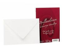 Rössler - Enveloppes Brillantleinen DIN C6, 25 pièces, blanches