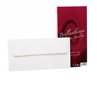 Rössler - Enveloppes Brillantleinen DIN long, 25 pièces, blanches