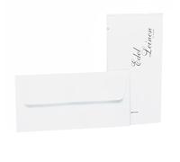 Rössler - Enveloppes en lin raffiné, format DIN long, 20 pièces, blanc