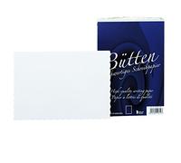 Rössler - Lot de 50 cartes pliables DIN A6 en papier à la cuve, blanc | Cartes pliables vierges en papier à la main au format DIN A6 pour créer soi-même des cartes de vœux et d'invitation