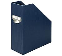 Rössler Papier 1318452901 - S.O.H.O. Classeur à levier pour DIN A4, avec poignée et étiquette inscriptible, 11,5 x 26 x 31,5 cm, bleu marine, 1 pièce