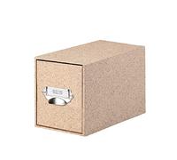 Rössler Papier 1327452390 - S.O.H.O Boîte à tiroirs CD, Cacao, 143 x 158 x 261 mm, Boîte de rangement pour env. 47 CD, avec étiquette à insérer et poignée