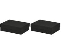 Rössler Papier 13401453703 - Boxline carton rectangulaire, 196 x 264 x 80 mm, noir, 1 pièce (Lot de 2)
