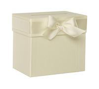Rössler Papier 1340311012 - Boîte de collection avec noeud, 205 x 185 x 130 mm, ivoire