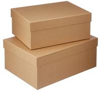 Rössler Papier 13491453620 - S.O.H.O. Boxline 2 cartons, rectangulaire, Kraft, Force