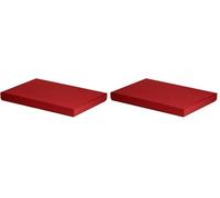 Rössler Papier 13521453360 - Boxline Carton rectangulaire, adapté au format A4, rouge, 1 pièce (Lot de 2)