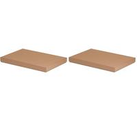 Rössler Papier 13521453620 - Boxline Carton rectangulaire, convient pour DIN A4, Kraft, 1 pièce (Lot de 2)