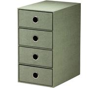 Rössler Papier 1524452674 Boîte à tiroirs SOHO - A5, carton, 4 compartiments, fermé, sage