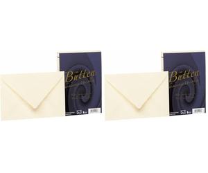 Rössler Papier 20211940 - Papier à lettres - Enveloppes doublées, C6, 25 pièces, ivoire (Lot de 2)
