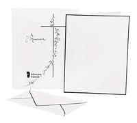 Rössler Papier 22053701 - Chemise à papier à lettres Format18 courrier funéraire blanc mat