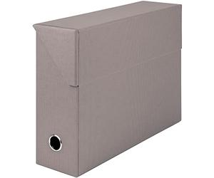 Rössler - S.O.H.O. Boîte d'archivage A4 33,5 x 25,5 x 9,5 cm Taupe | Boîte de rangement en carton avec couvercle pour documents, dossiers, archives et fournitures de bureau