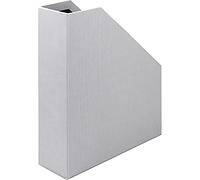 Rössler Soho Porte-revue Gris clair A4 85 mm | Porte-revues étroit DIN A4 en carton solide pour documents et magazines