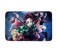 Roffatide Anime Démon Slayer Tapis Rectangulaire Nezuko Tanjirou Porte Couverture Tapis de Sol Tapis pour la Maison 40 * 60cm