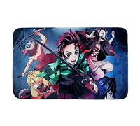 Roffatide Anime Démon Slayer Tapis Rectangulaire Nezuko Tanjirou Porte Couverture Tapis de Sol Tapis pour la Maison 45 * 75cm