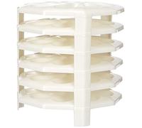 Roger Orfèvre Assiettes à huîtres empilables 9 huîtres polypropylène Lot de 6 Blanc nacré
