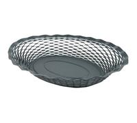 ROGER ORFEVRE - Corbeille pain Vintage ovale gris givré 30x24 cm