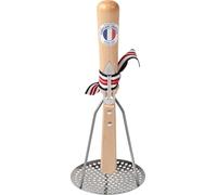 Roger Orfevre Presse-purée et éplucheur en acier inoxydable, 100% fabriqué en France, manche en bois (naturel)