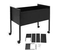 ROGONPDK Armoire de classement à roulettes avec roulettes - Chariot à dossiers suspendus moderne - 70 x 37 x 60 cm - Noir