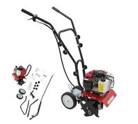 ROGONPDK Mini cultivateur à essence 2 temps 52 CC 1,9 kW | Microcultivateur monocylindre refroidi par air à câble de démarrage 6500-7000 tr/min pour souffler, démolir, rainures