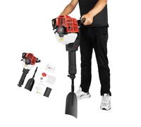 ROGONPDK Pelleteuse portable à essence 52 CC - 2 temps - Pelle de jardin portable à 2 temps - 6500 tr/min - Pelle de jardin avec pelle, entonnoir et filtre