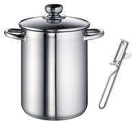 Rohe Germany 262431-02 Kim Casserole à asperges en acier inoxydable avec éplucheur à asperges, induction, 4,5 l, argenté