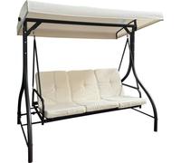 ROJAPLAST Paris Balançoire de jardin en métal, beige YN8068B