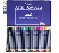 rokrist Crayons Aquarelle 36 Couleurs avec Pinceau - Set Dessin Professionnel pour Mélange et Superposition - Kit Coloriage Adulte Enfant Artiste